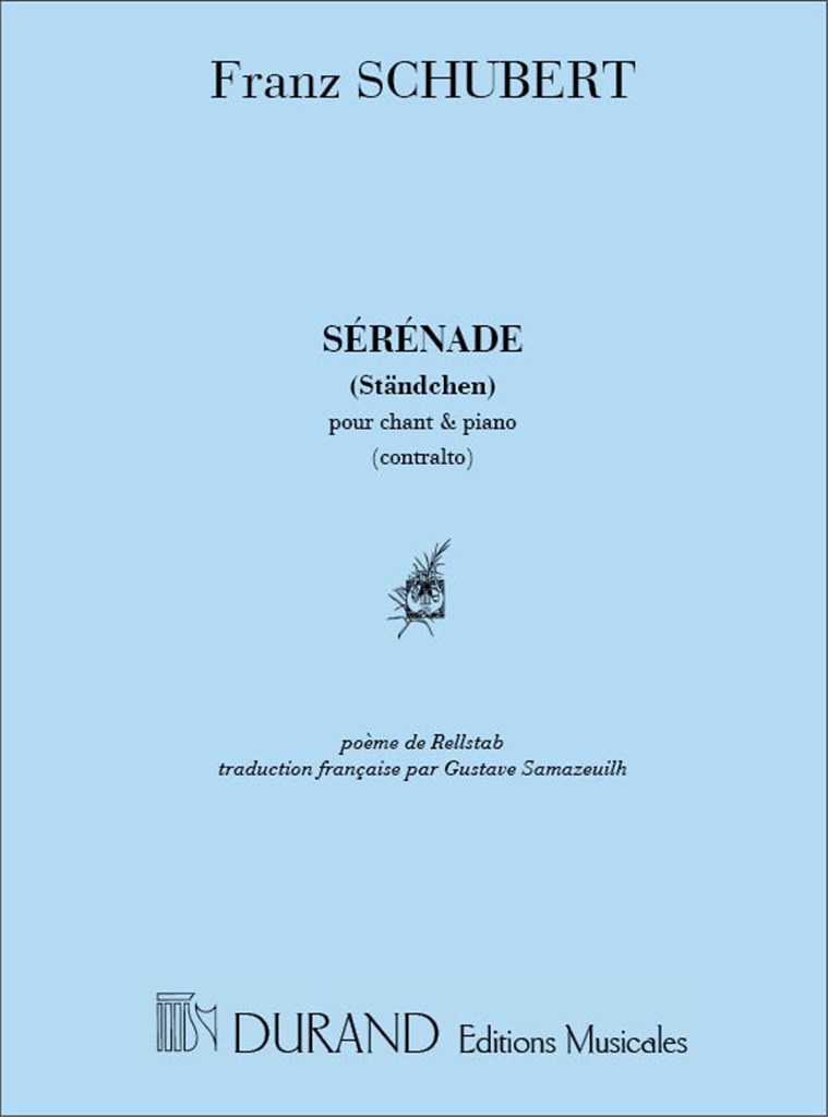 Serenade (Voix Graves), Pour Chant Et Piano